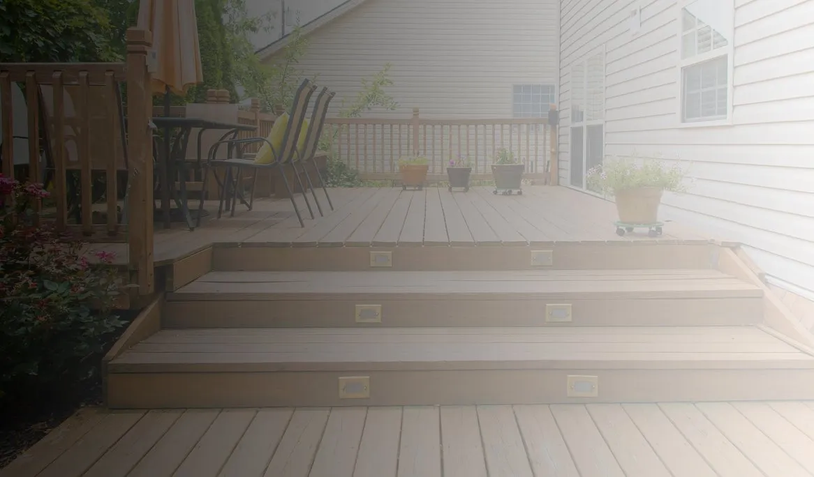 Detail craftsmanship on composite deck railing